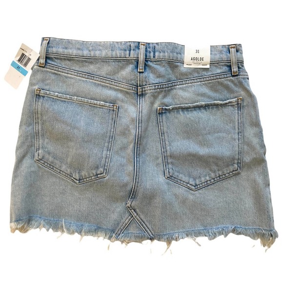 NWT AGOLDE Quinn Blue Denim Jean Skirt - Picture 3 of 10
